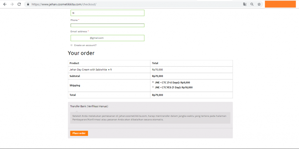 Pemesanan Online Jehan 5